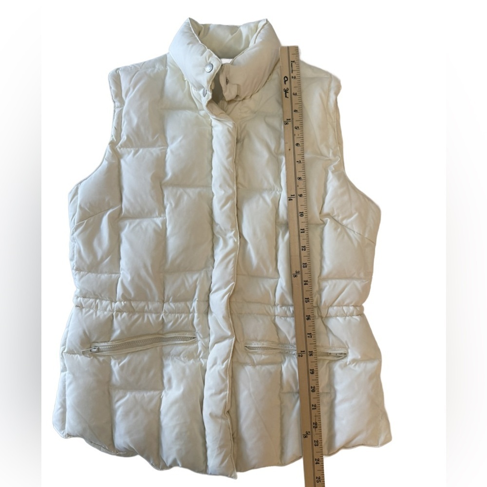 Kate Hill Cream Rabbit Fur/ Goose down Puffer Vest. Medium